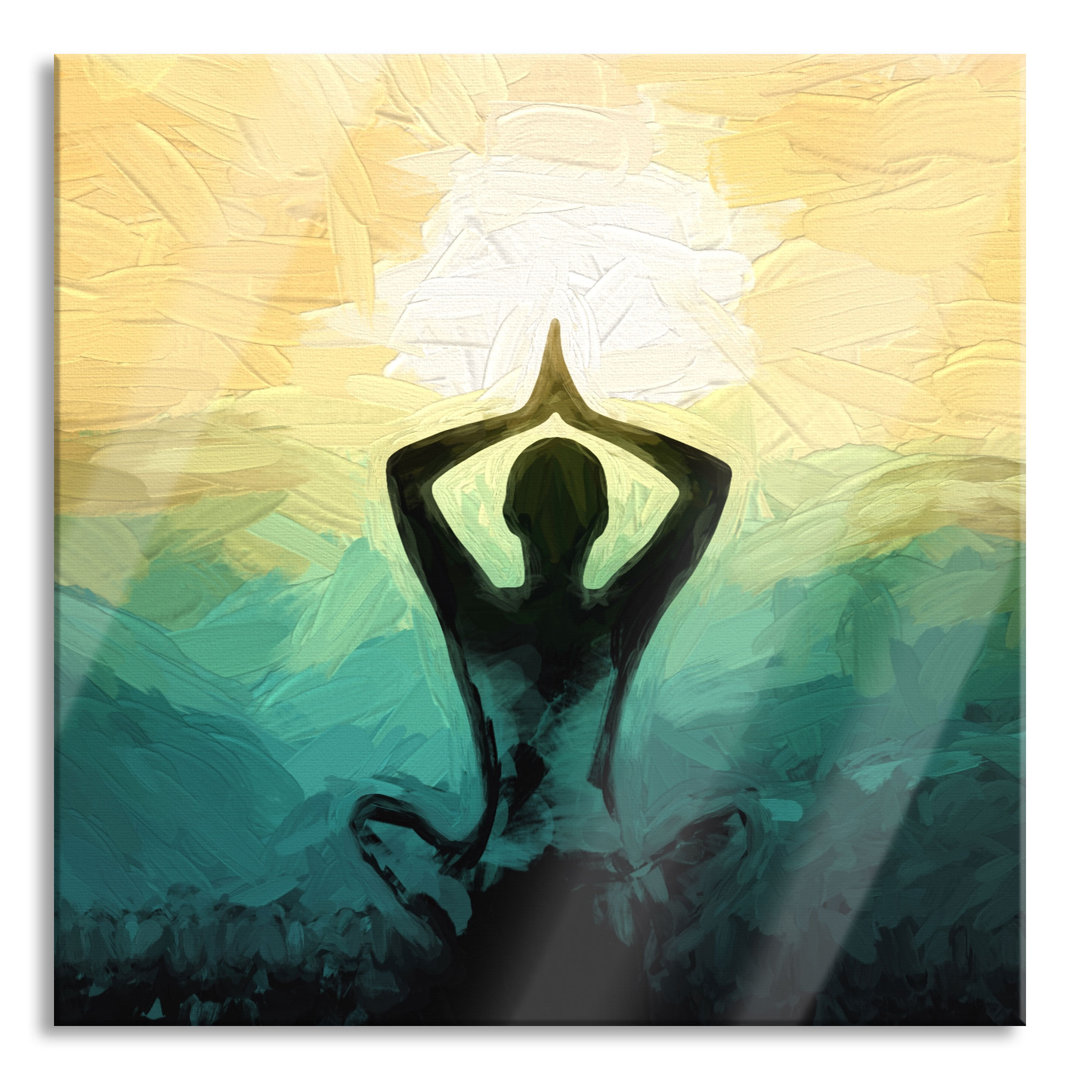 Glasbild von Yoga und Meditation