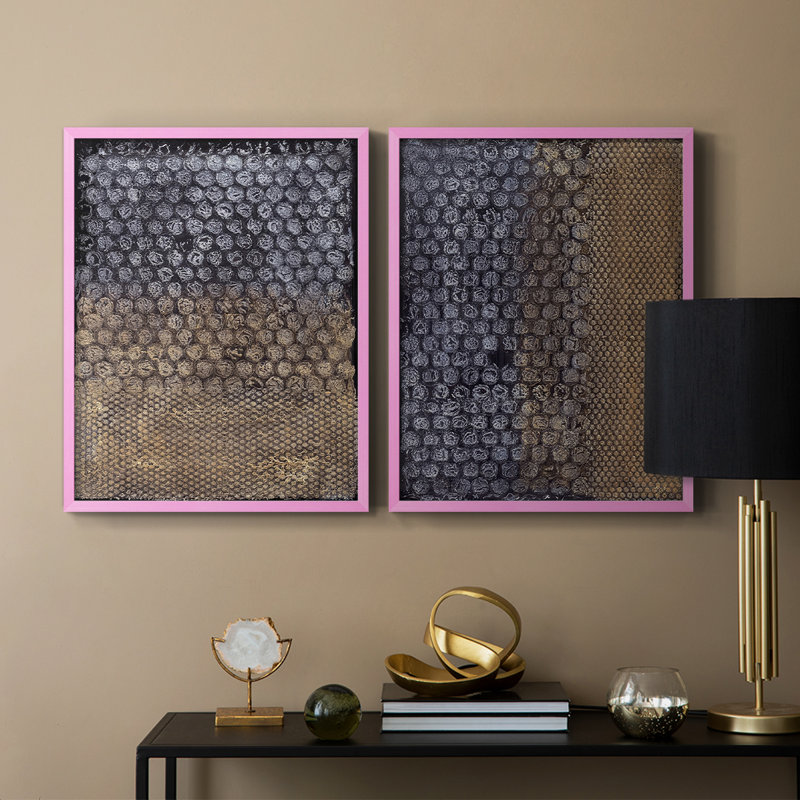 Imprimé «Speckled Matter III» - reproduction encadrée de qualité supérieure - prête à être accrochée - aucun clou requis - aucun clou requis