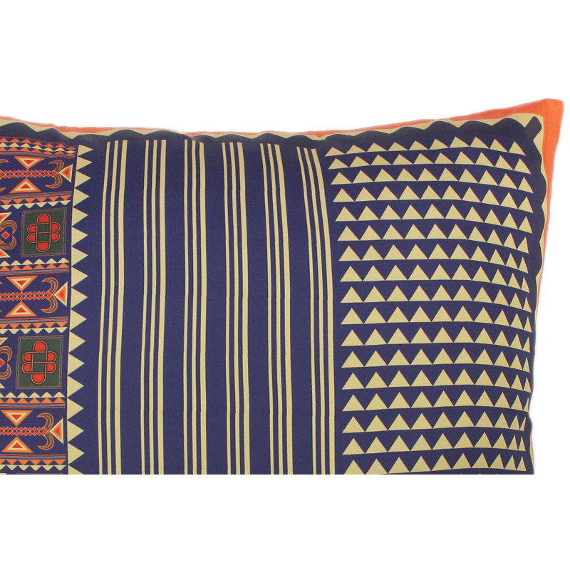 Vibrant Ethnic Pattern Silk Throw Pillow