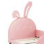 Lit plateforme tapissier simple avec tête de lit et lit rose durable-406397130