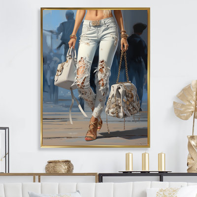 «In Style Woman Denim Elegance III», reproduction sur toile