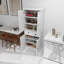 Garde-manger blanc 71 po avec 4 portes, tiroir, 2 tablettes réglables. Pour la salle à manger, la buanderie. Perspectives élégantes, grande capacité de rangement, qualité, peinture, stabilité et sécurité, installation facile