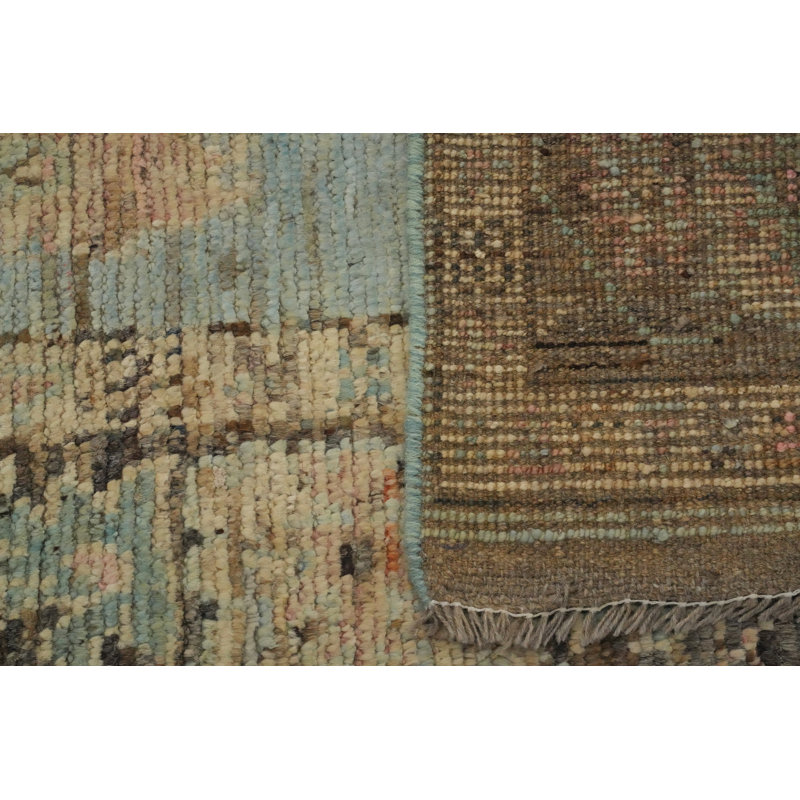 Tapis de couloir aqua bleu Oushak