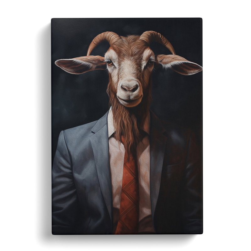 Goat In A Suit No.4 - Print, 60cm H x 40cm W x 3cm D