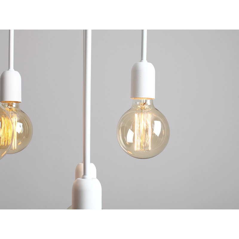 Ballywillin 6 - Light White Cluster Pendant, White