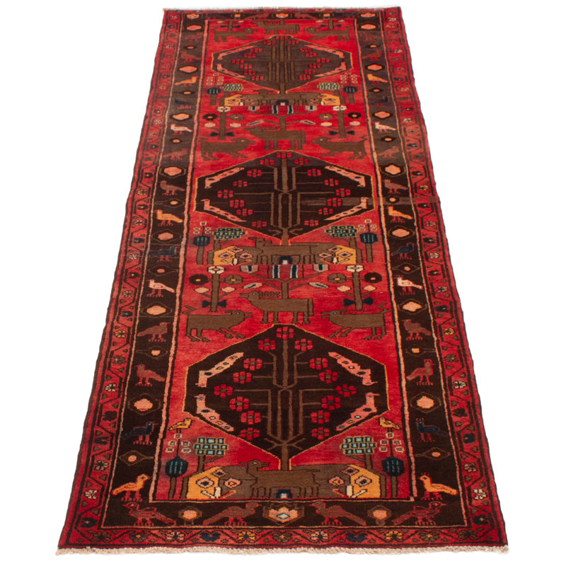 Tapis de couloir unique en laine 3 pi 6 po x 10 pi 0 po Anadol