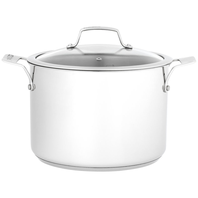 Stellar 18/10 Stainless Steel 24cm Stockpot with Glass Lid