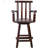 Rustic Bar Stool - Fir Wood Construction, Comfortable Backrest, Wide Armrests, 360° Swivel, Ideal For Kitchen And Dining Areas, Bar Stool