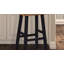 Ensemble de 2 tabourets traditionnels en bois massif, siège contour chêne / noir H 29 po-1432700261-1432700257