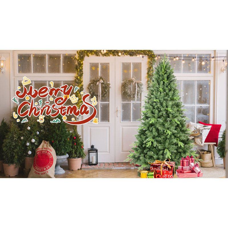 Arbre de Noël 4 pi avec 636 pointes PE + PVC - branches articulées réalistes, assemblage facile, support en métal stable, aspect naturel pour la décoration des Fêtes