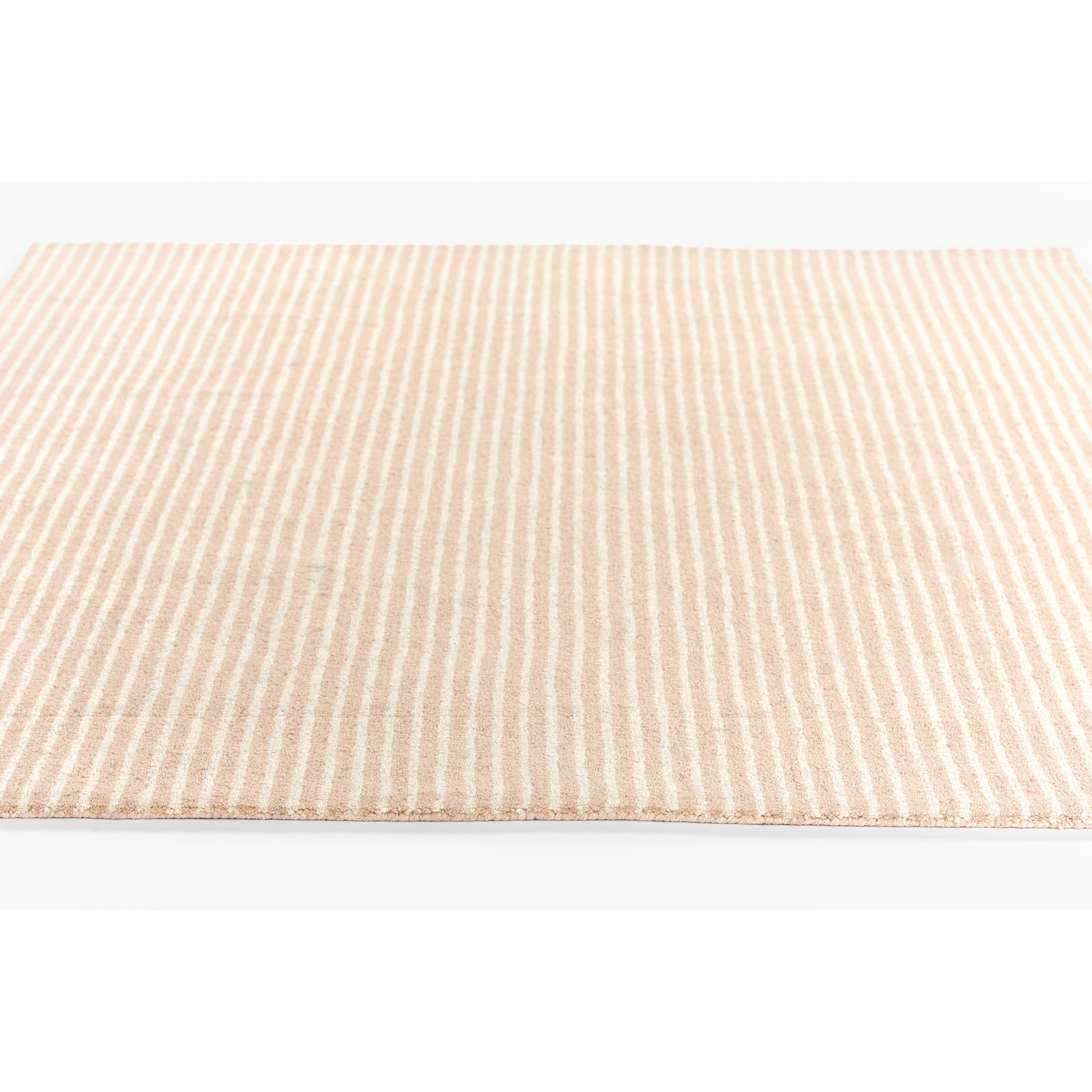 Lola Pink Hand-Tufted Striped Wool Rug, Rectangle 8'10" x 11'10"
