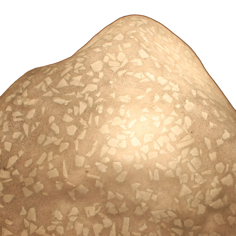 Sculpture boule de grès polie