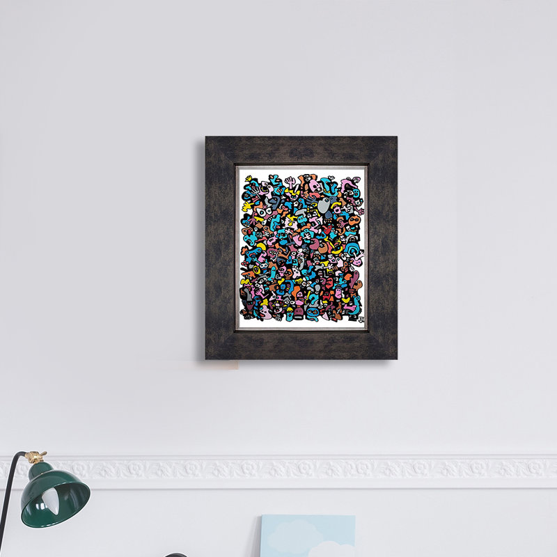 «Samkoma» par Provost Fabien, reproduction d'art sur toile, H 12 po x l 14 po x P 2 po, Cadre suède supérieur