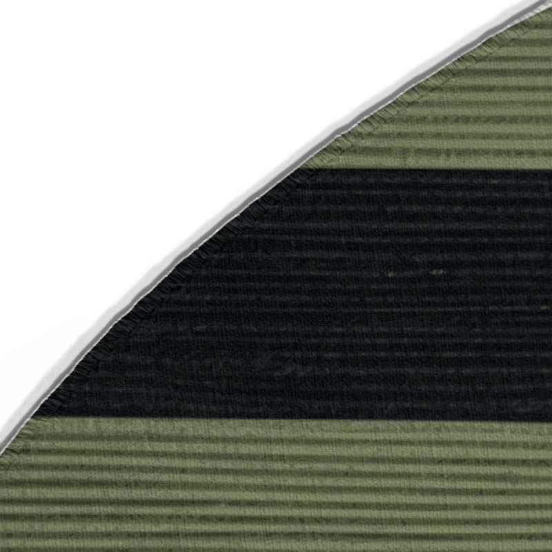 Tapis intérieur / extérieur bleu HorizontalStripes, Rond 5 pi