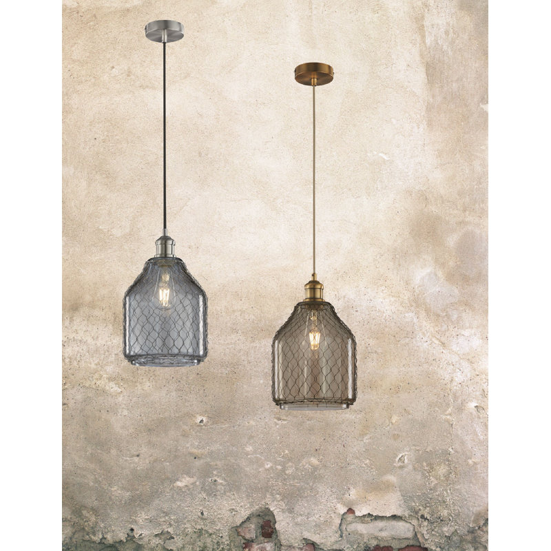 Luminaire suspendu 1 cloche pour une cloche Cardona, Laiton antique