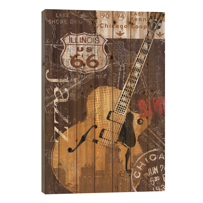 Chi-Town par Keith Mallett - impression sur bois sans cadre, H 40 po x l 26 po x P 1,5 po