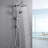 Bathroom Shower With 6 Inch Rain Head & Handheld, Matte Black, 2.5 Gpm Flow, Adjustable Slide Bar, Corrosion , Tranquil And Handheld , Gpm, Water Advanced Technology-126502577