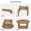 Table basse ronde à 2 niveaux 31 pouces Rustic-758178387