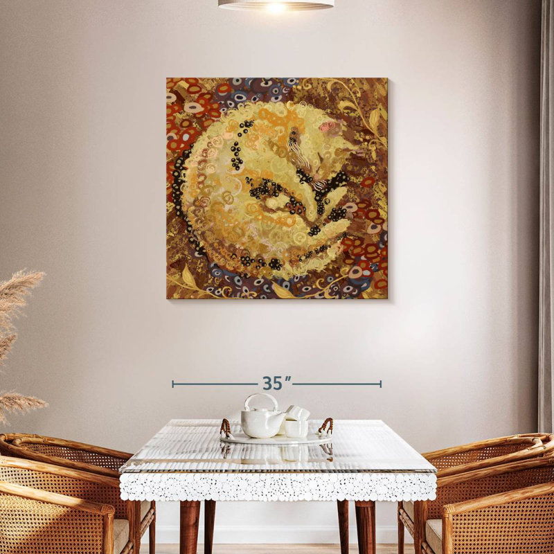 Brampt Sleeping Cat Abstract, 36" H x 36" W