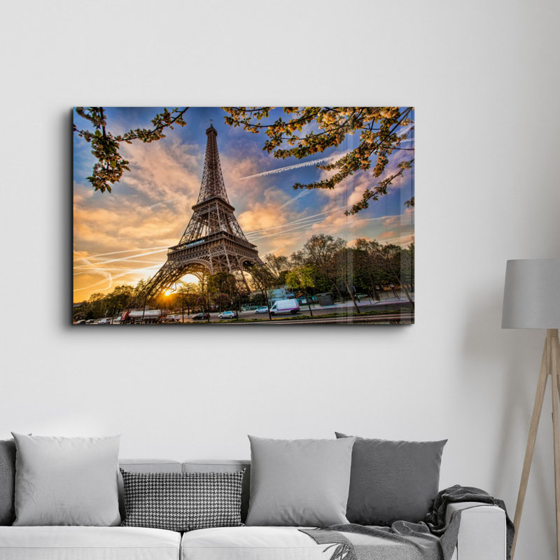 Élégante peinture murale en verre trempé de 13,8 po x 21,7 po | 100% verre trempé, épaisseur: 0,16 pouce | Imprimé UV pour des couleurs éclatantes | Parfait pour la décoration intérieure, le salon et les espaces de bureau