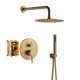 Pressure-Balanced Complete Shower System with 10-Inch Rain Shower Head, Handheld, Rough-in Valve