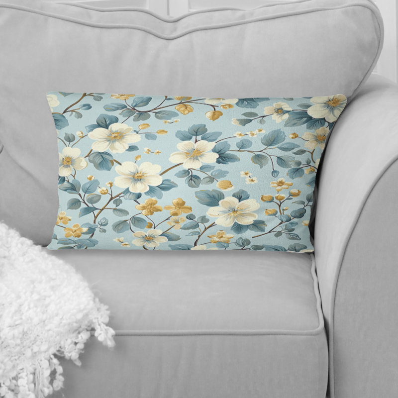 Coussin lombaire transitionnel bleu et bleu I