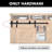 Mini Black Rustic Classic Design Single Track Bypass Two Door Hardware Kit For Cabinet Use-44183401
