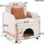 Mobilier de style 2 en 1 avec rembourrage lombaire en sherpa pour animaux de compagnie
