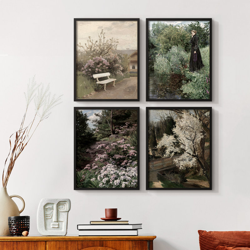 «Vintage Floral Print CXXXVI», 4 pièces sur papier