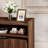 2-Drawer Walnut Tone Nightstand With Storage Mid Century Bedside Table