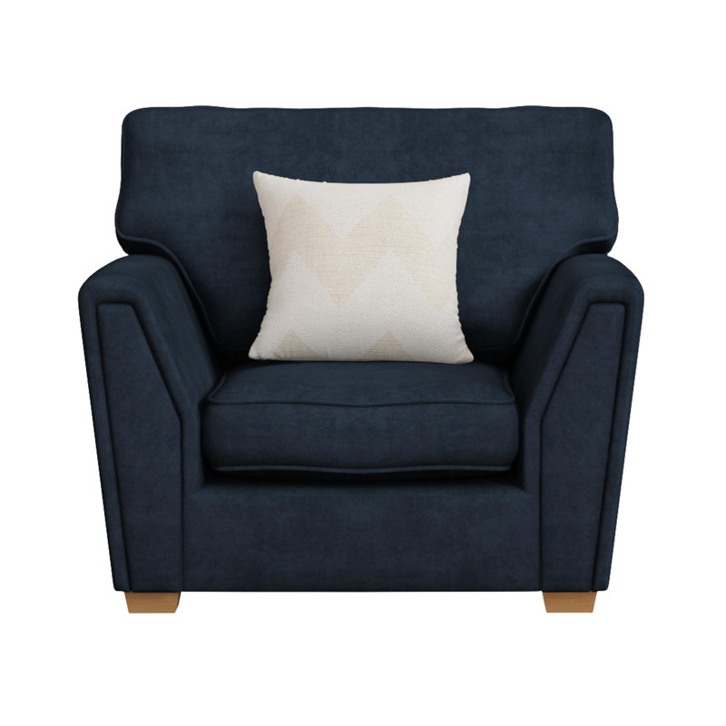Upholstered Armchair, Forest Green