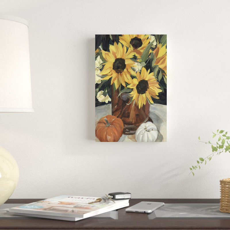 Vase tournesol I, H 12 po x l 8 po