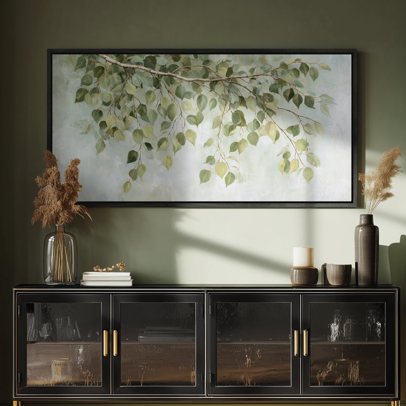 Art mural classique avec fleurs en fleurs, Noir, H 30 po x l 60 po