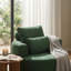 Fauteuil d'appoint surdimensionné en tonneau, canapé pivotant rond pivotant à 360 °, éponge haute résilience en chenille, siège large sans assemblage-703365303