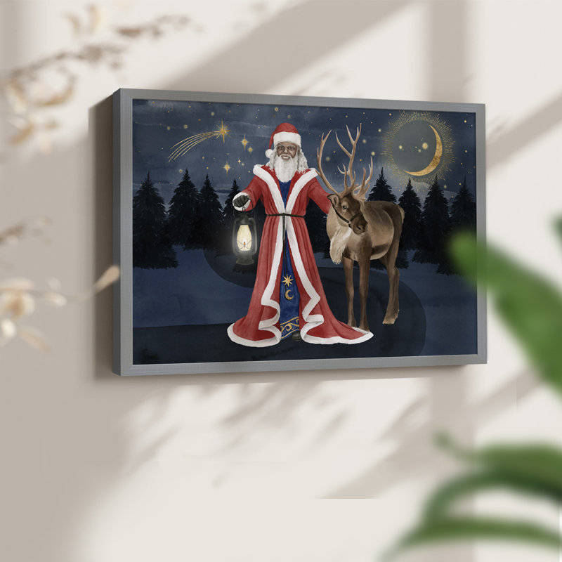 Celestial Christmas Collection A - Reproduction encadrée - Restickable, Gris, H 11 po x l 14 po