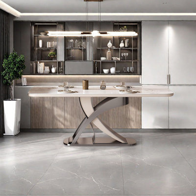 Sintered stone luxurious dining table