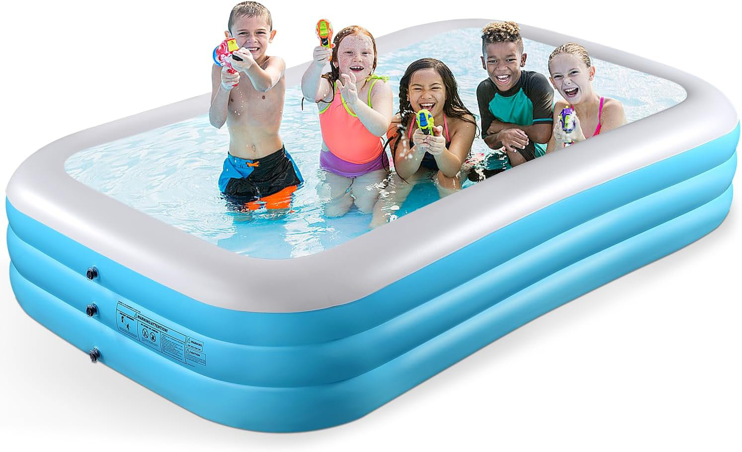 Utibia Inflatable Pool for Kids and Adults-118\" X 71\" X 22\" Full ...