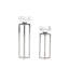Ensemble de porte-votives de table en acier inoxydable 2 pièces