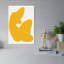 Yellow Abstract Woman Abstract Classic Wall Art Print-1814992378
