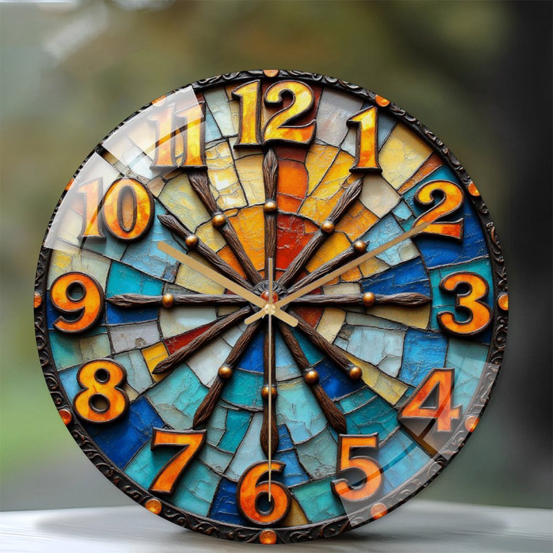 Magnifique horloge murale 12 po