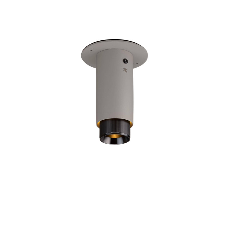 Polycarbonate Flush Mount, Gun Metal, Stone