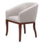 Chaise de salle à manger rembourrée grise et brune