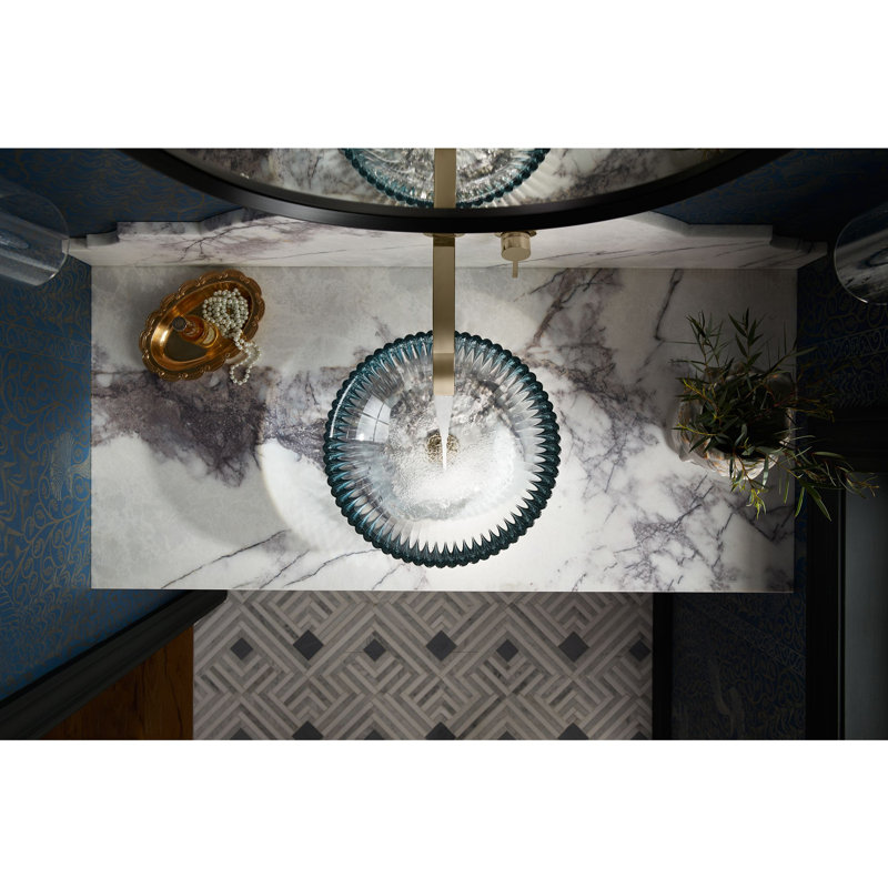 Salute Vessel Bathroom Sink, Translucent Dew