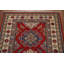 Tapis de couloir oriental rouge en laine Kazak fait à la main 3 x 9