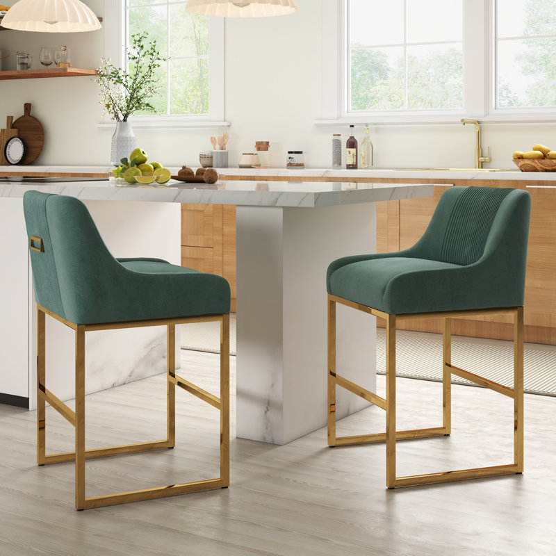 Tabouret de comptoir 26 po Zanthia, Vert menthe, 2