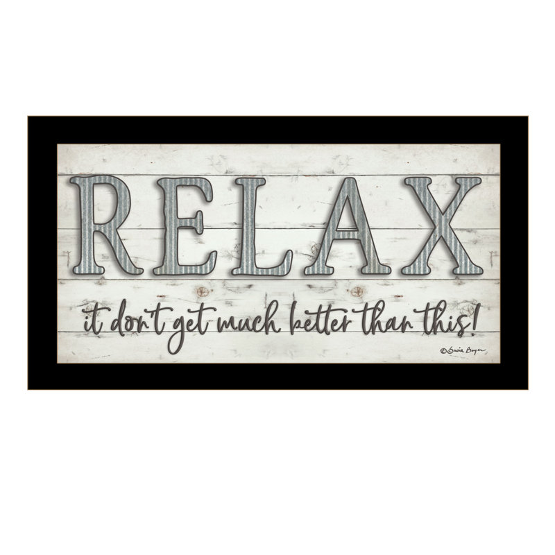 «Relax» par Susie Boyer, prêt à accrocher, reproduction encadrée