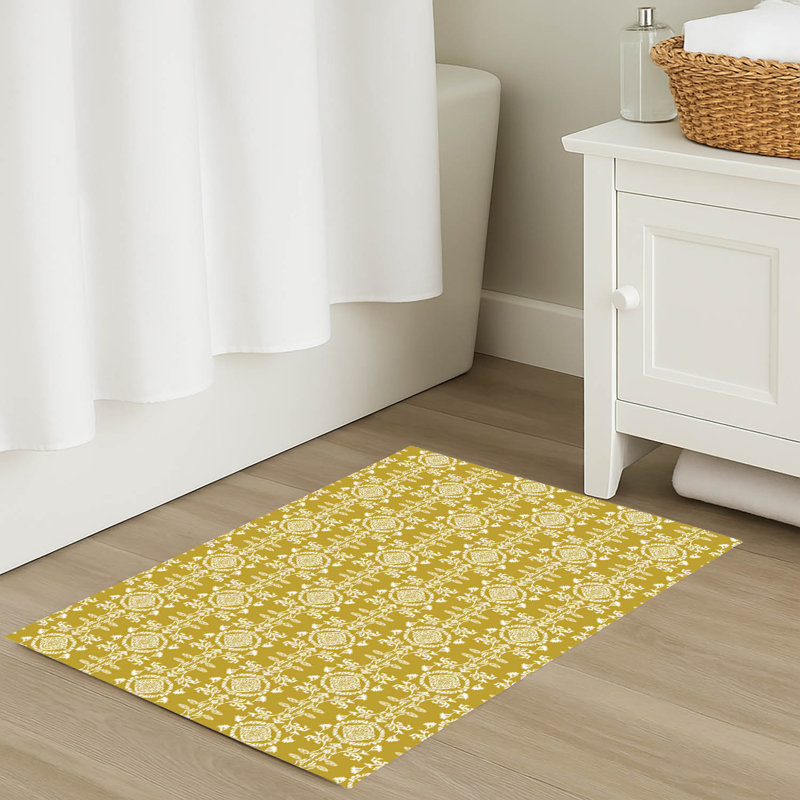 Jackie Decorative Bath Mat, Simple - L 34 po x l 21 po, Gold
