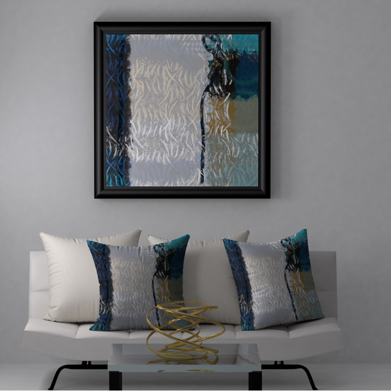 Abstract Reversible Throw Pillow, 18" x 18"