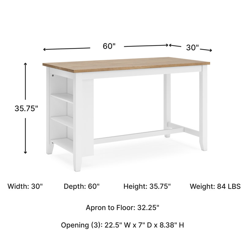 Malkin Counter Height Dining Table, White