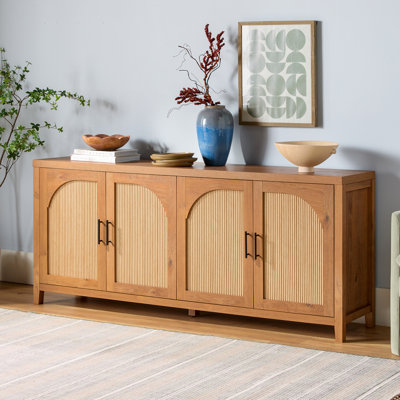 Eilisha Modern Reeded Sideboard with Arched Doors
